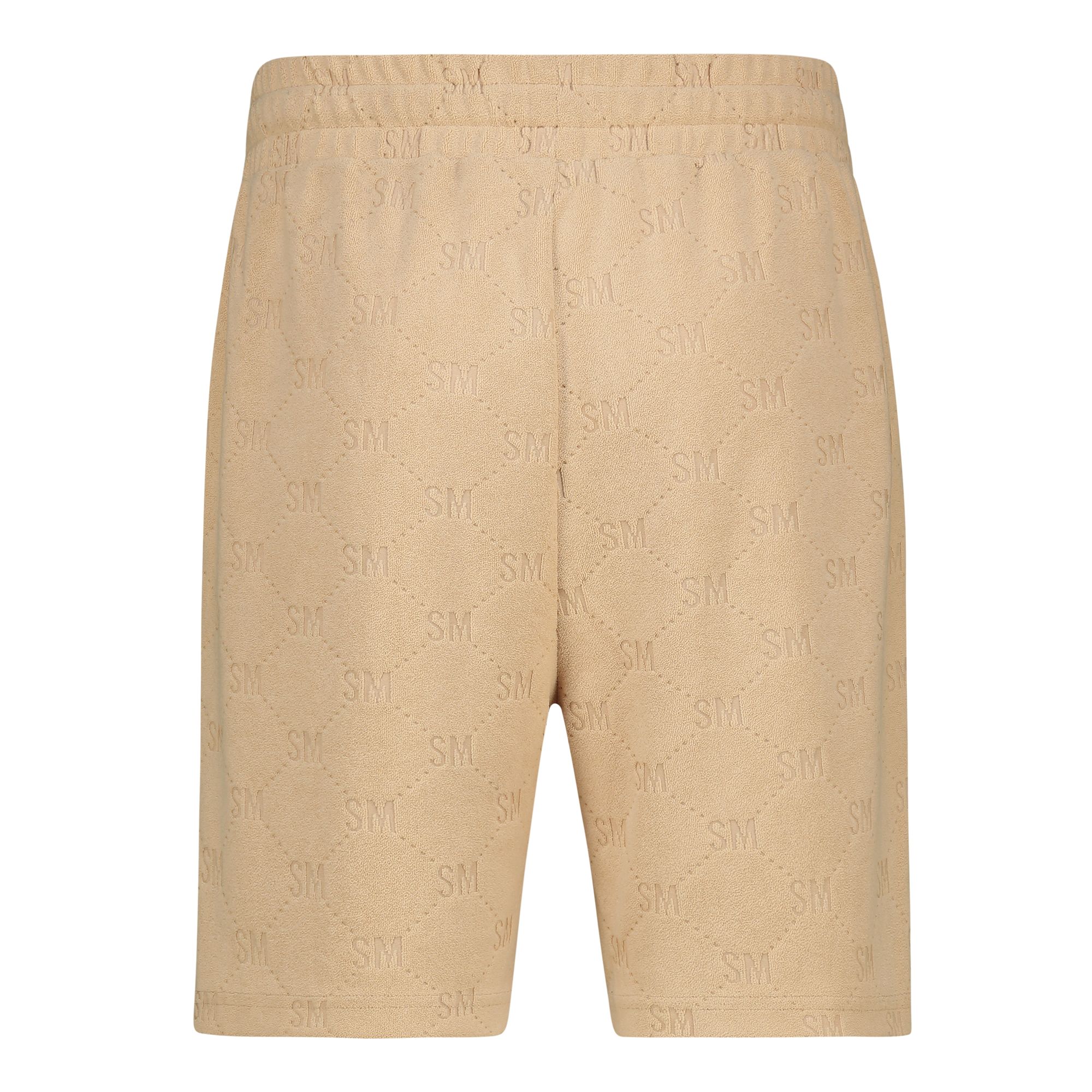 LUIS DARK STONE EMBOSSED JOGGER SHORTS