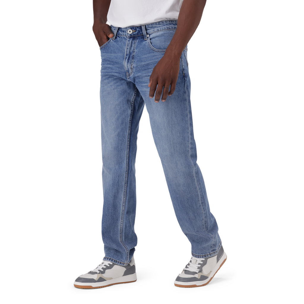 KAIRO SLIM STRAIGHT MID WASH JEANS