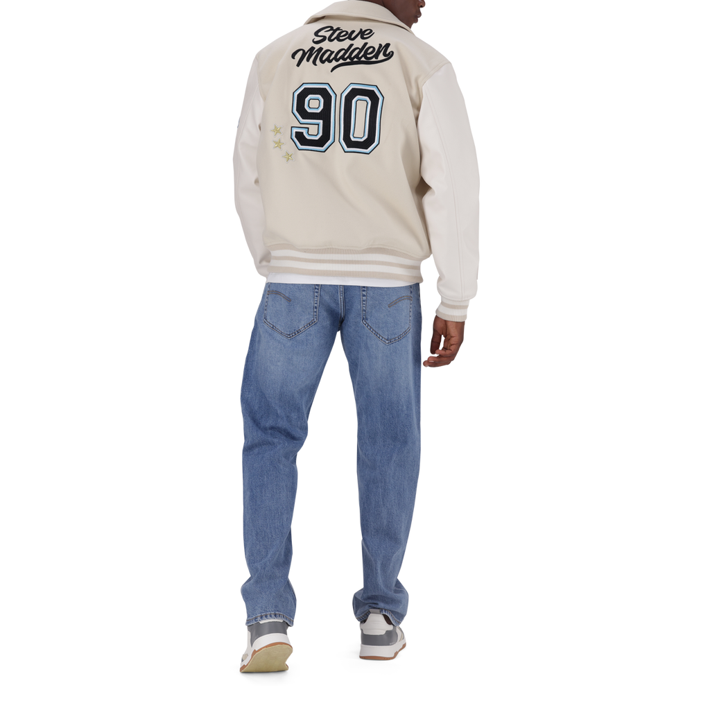 JETT CREAM BASEBALL JACKET