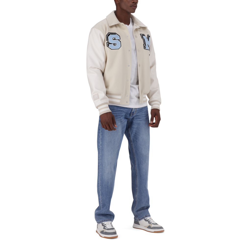 JETT CREAM BASEBALL JACKET