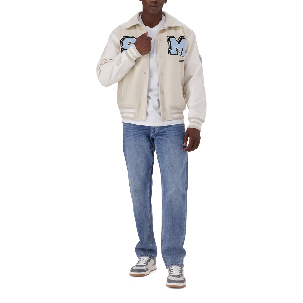 JETT CREAM BASEBALL JACKET
