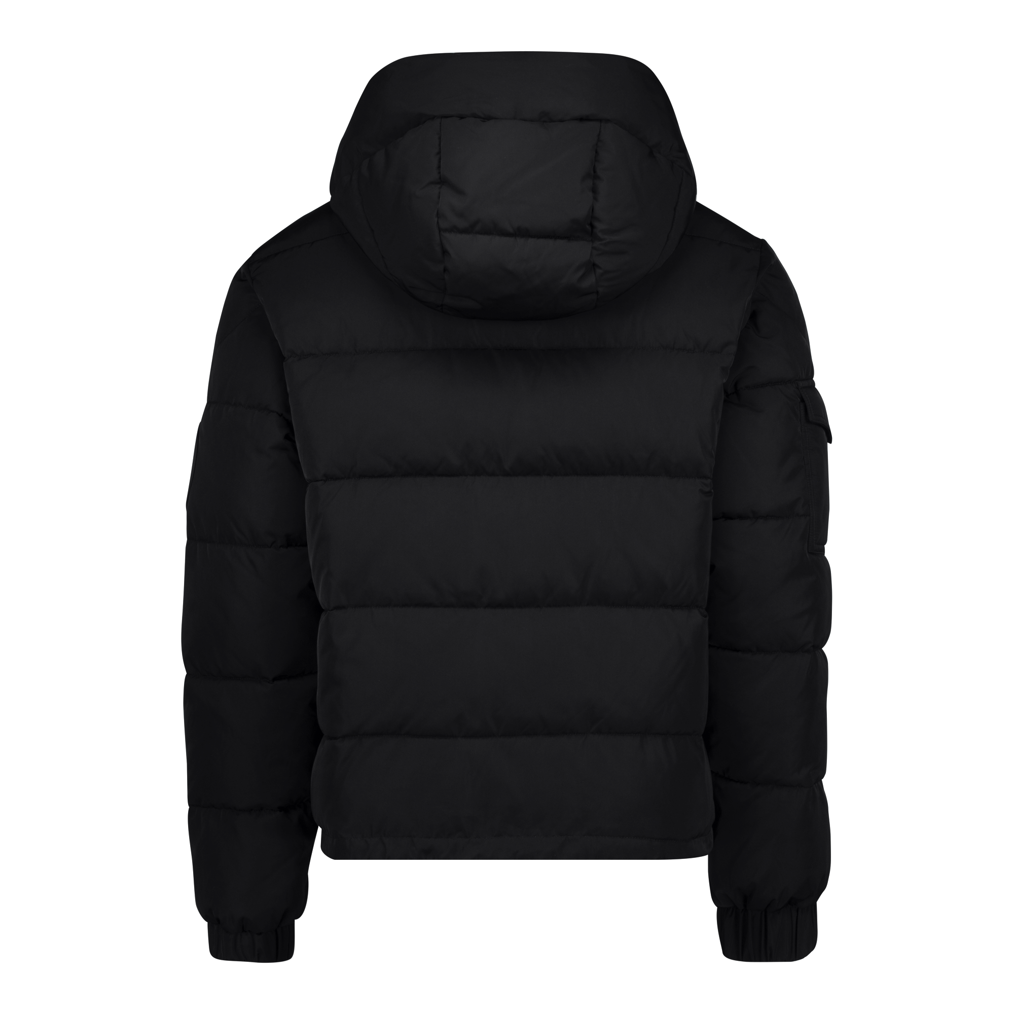 JOEL BLACK PUFFER JACKET WITH DETACHABLE HOOD