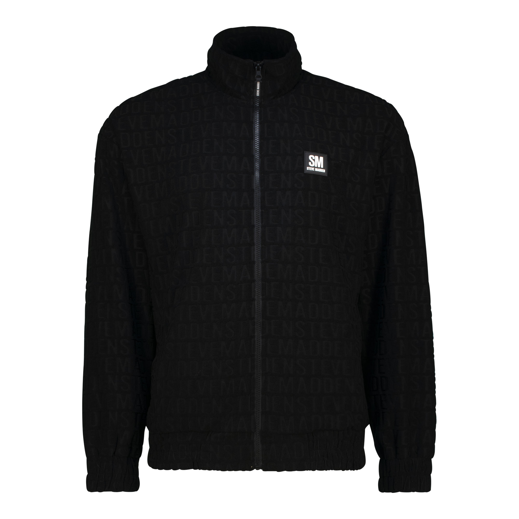 COOPER BLACK ZIP THROUGH SWEAT WITH EMBOSSED LOGO