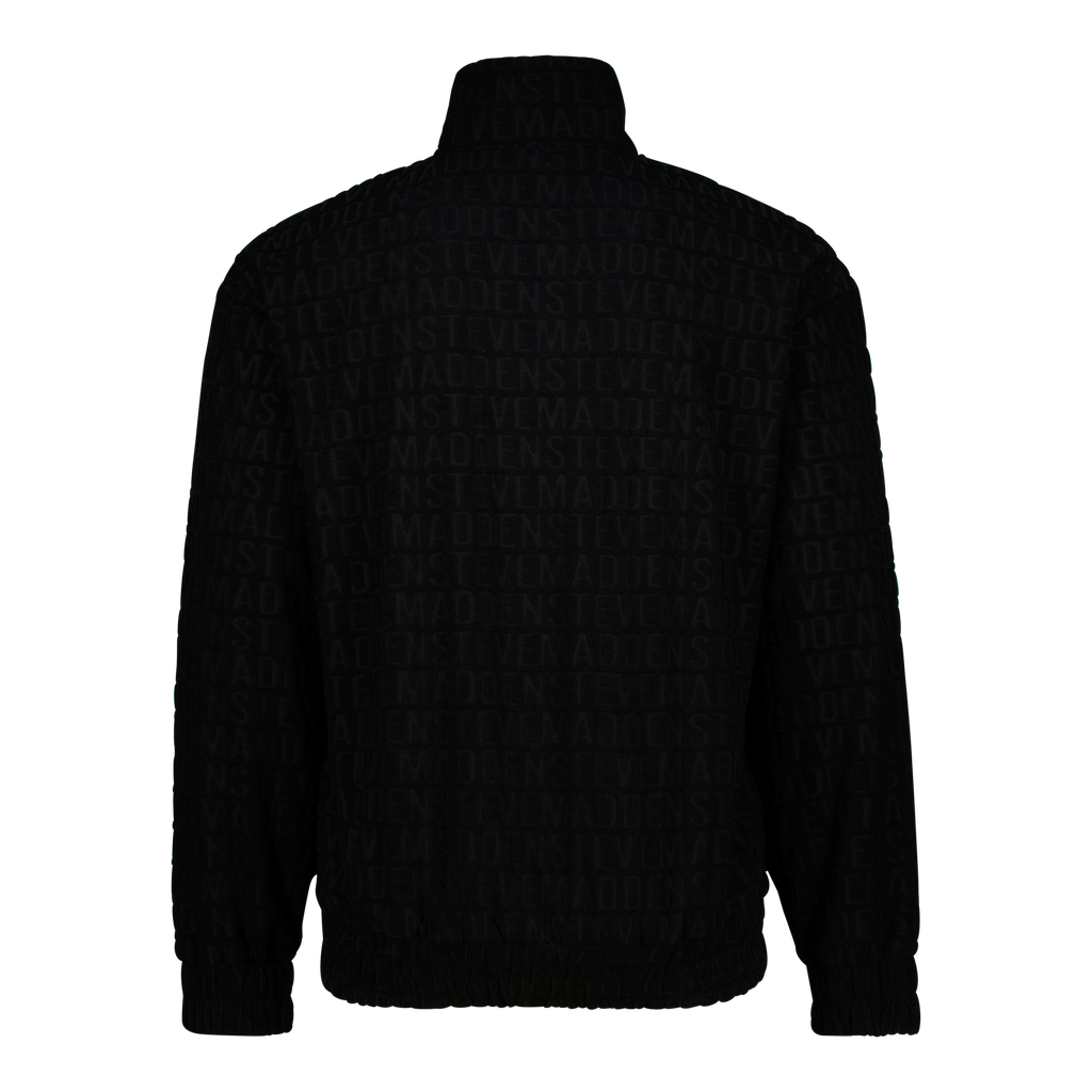 COOPER BLACK ZIP THROUGH SWEAT WITH EMBOSSED LOGO