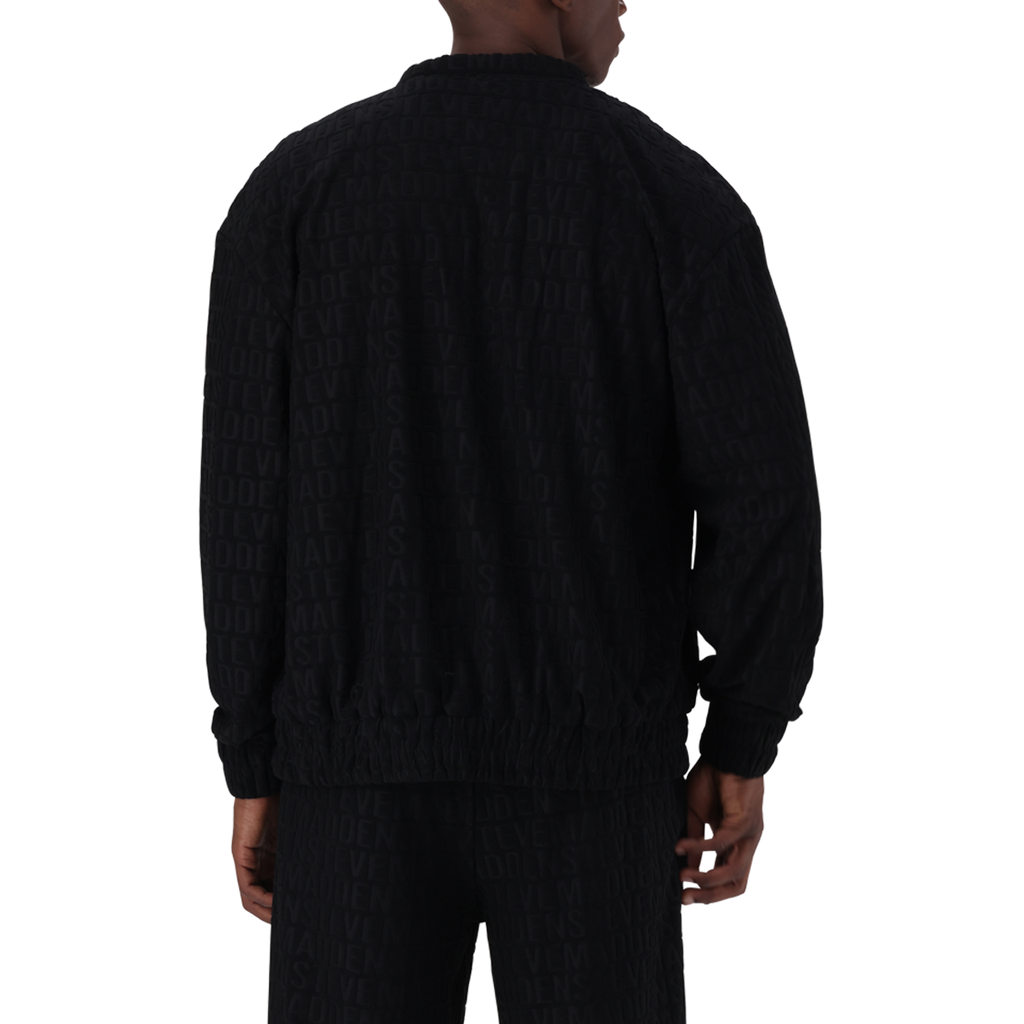 COOPER BLACK ZIP THROUGH SWEAT WITH EMBOSSED LOGO
