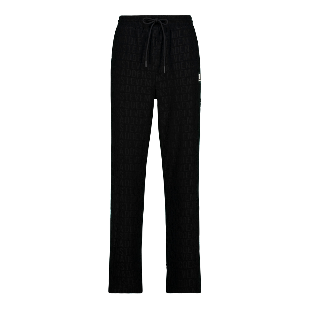 JULIO BLACK STRAIGHT LEG JOGGER WITH EMBOSSED LOGO