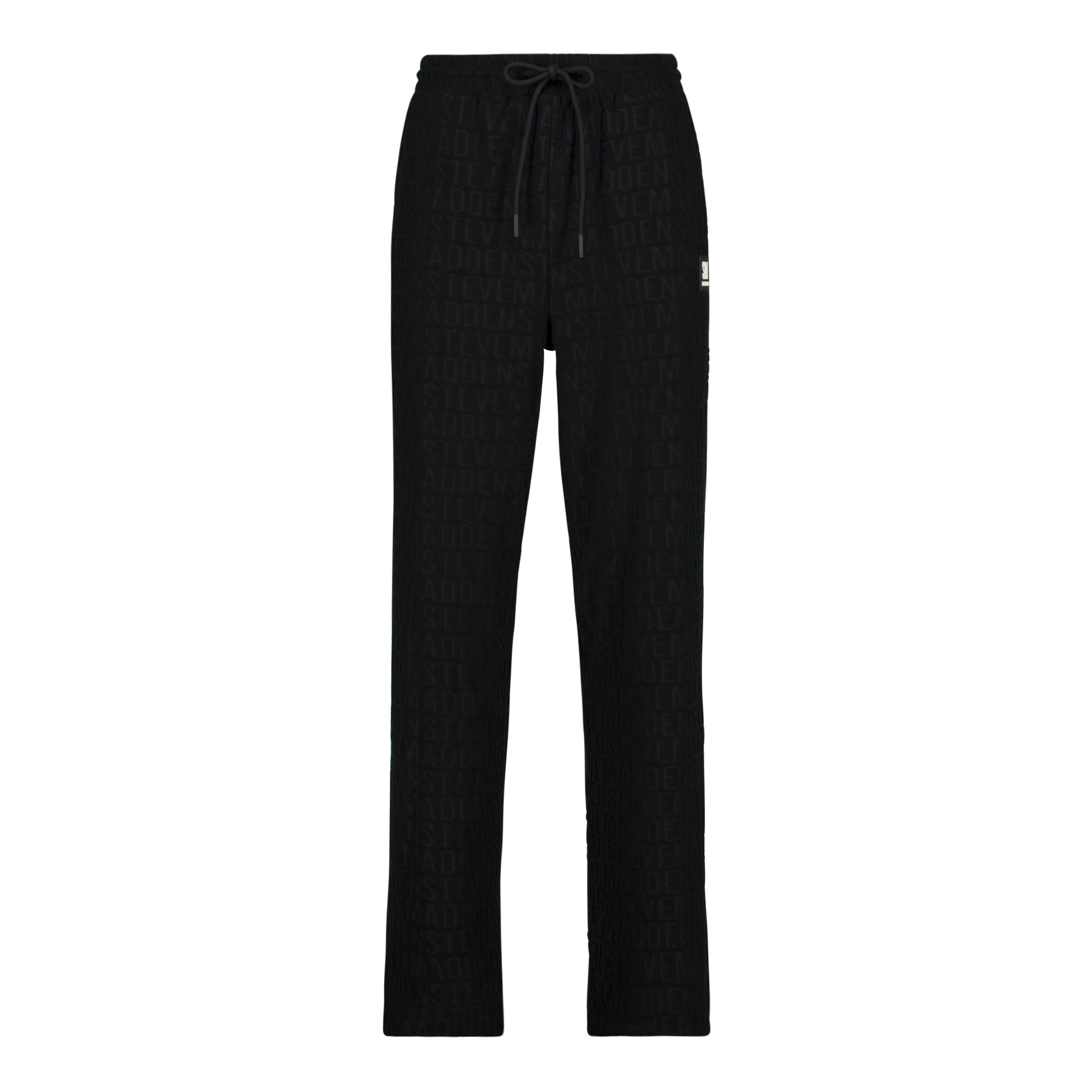 JULIO BLACK STRAIGHT LEG JOGGER WITH EMBOSSED LOGO
