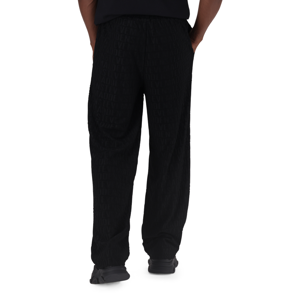 JULIO BLACK STRAIGHT LEG JOGGER WITH EMBOSSED LOGO