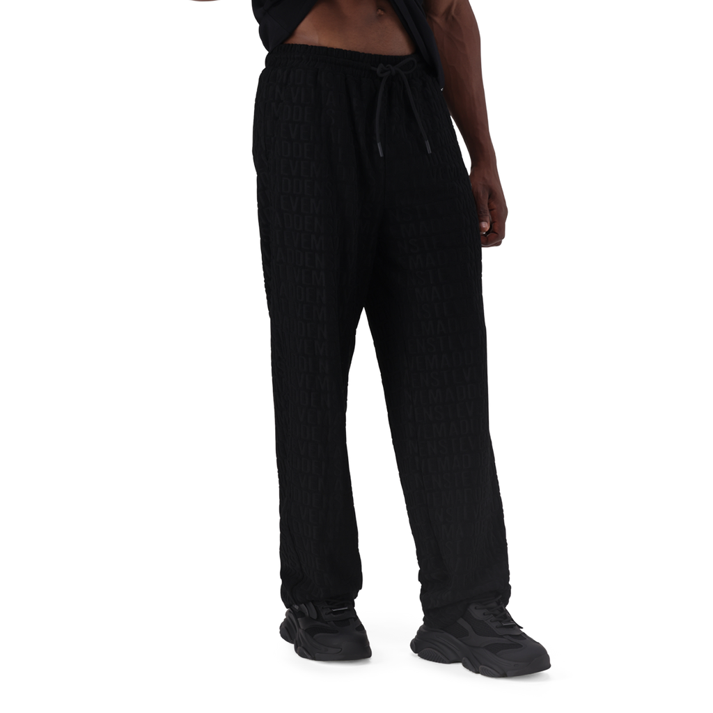 JULIO BLACK STRAIGHT LEG JOGGER WITH EMBOSSED LOGO