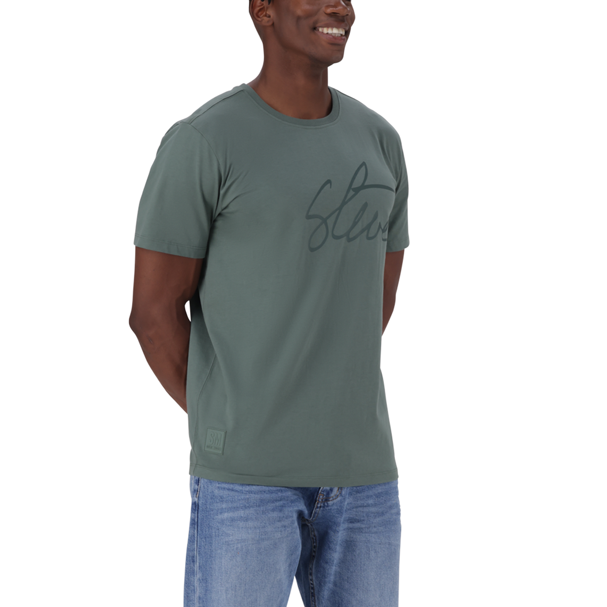 OMARI SAGE CREW NECK T-SHIRT
