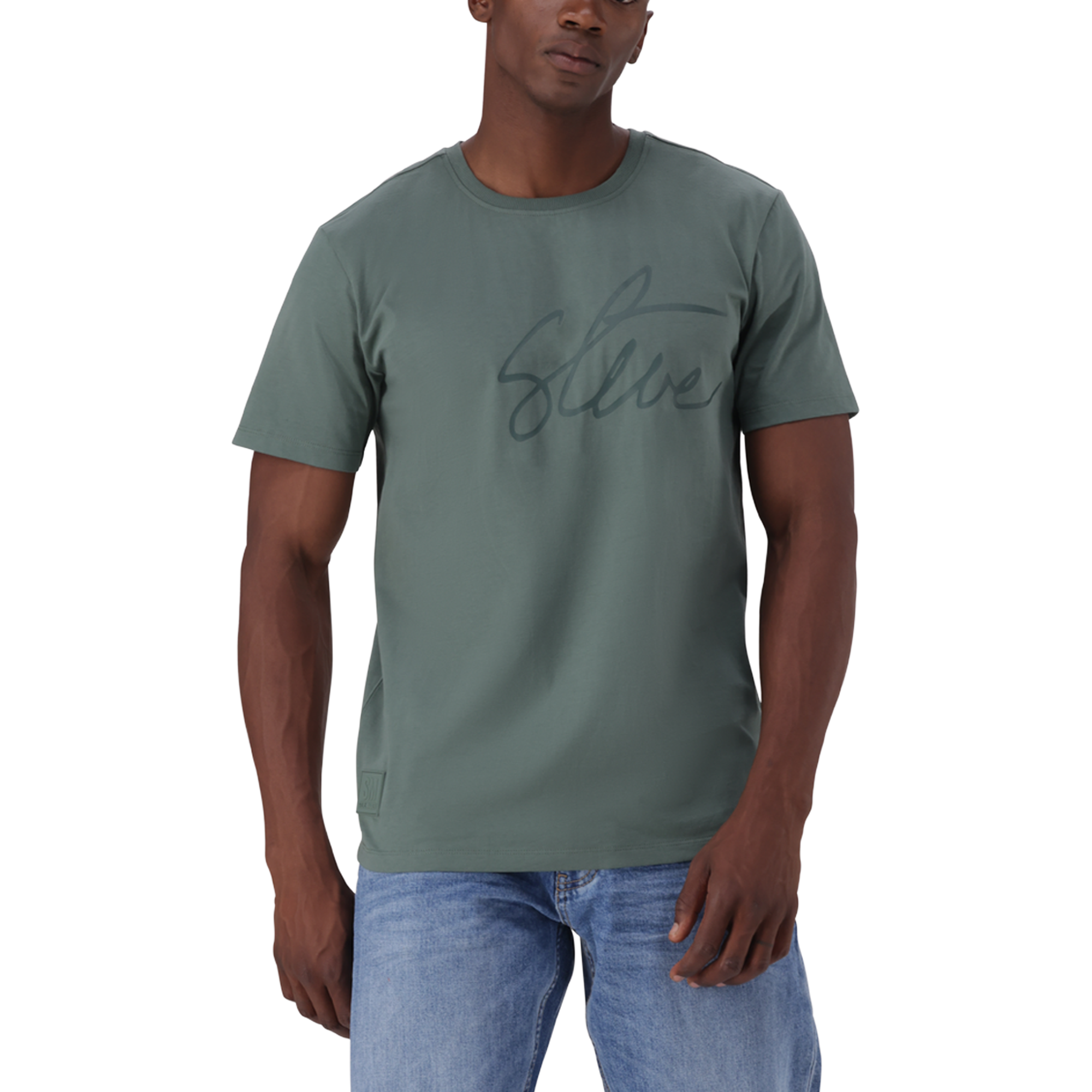OMARI SAGE CREW NECK T-SHIRT