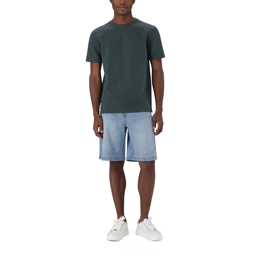 TRISTAN DARK GREEN JACQUARD T-SHIRT