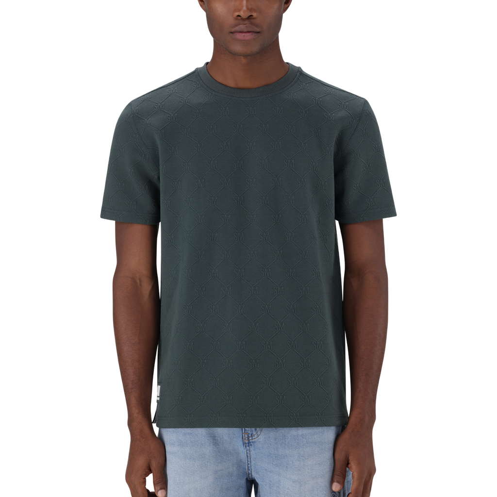 TRISTAN DARK GREEN JACQUARD T-SHIRT