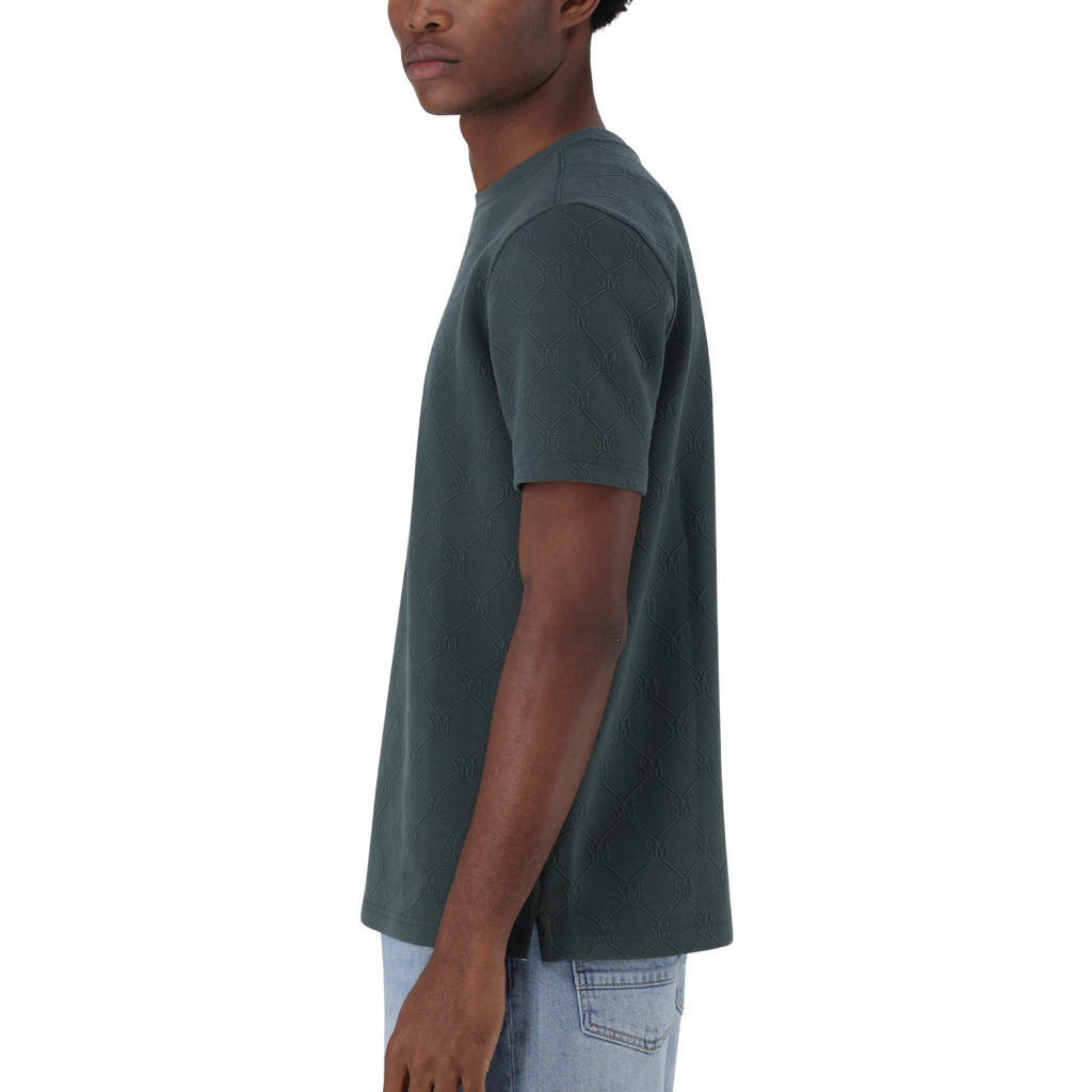 TRISTAN DARK GREEN JACQUARD T-SHIRT