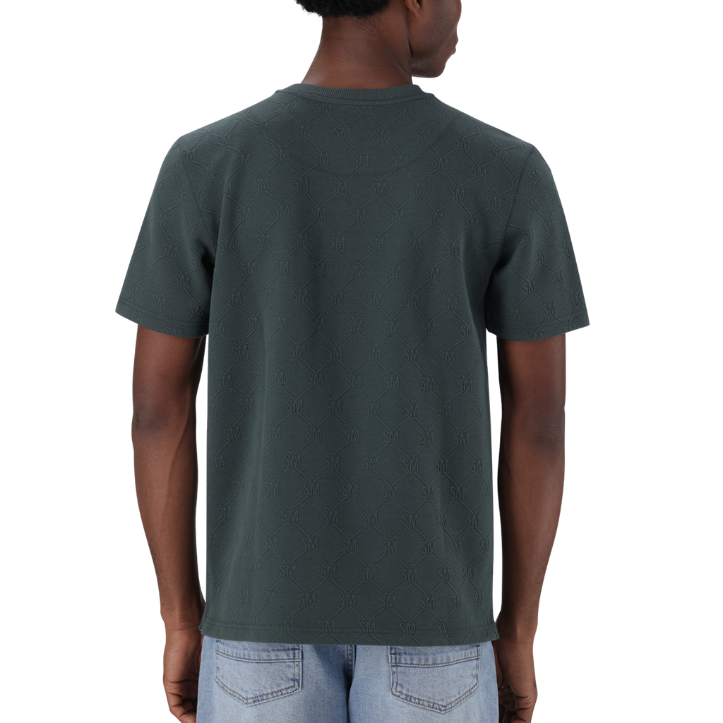 TRISTAN DARK GREEN JACQUARD T-SHIRT