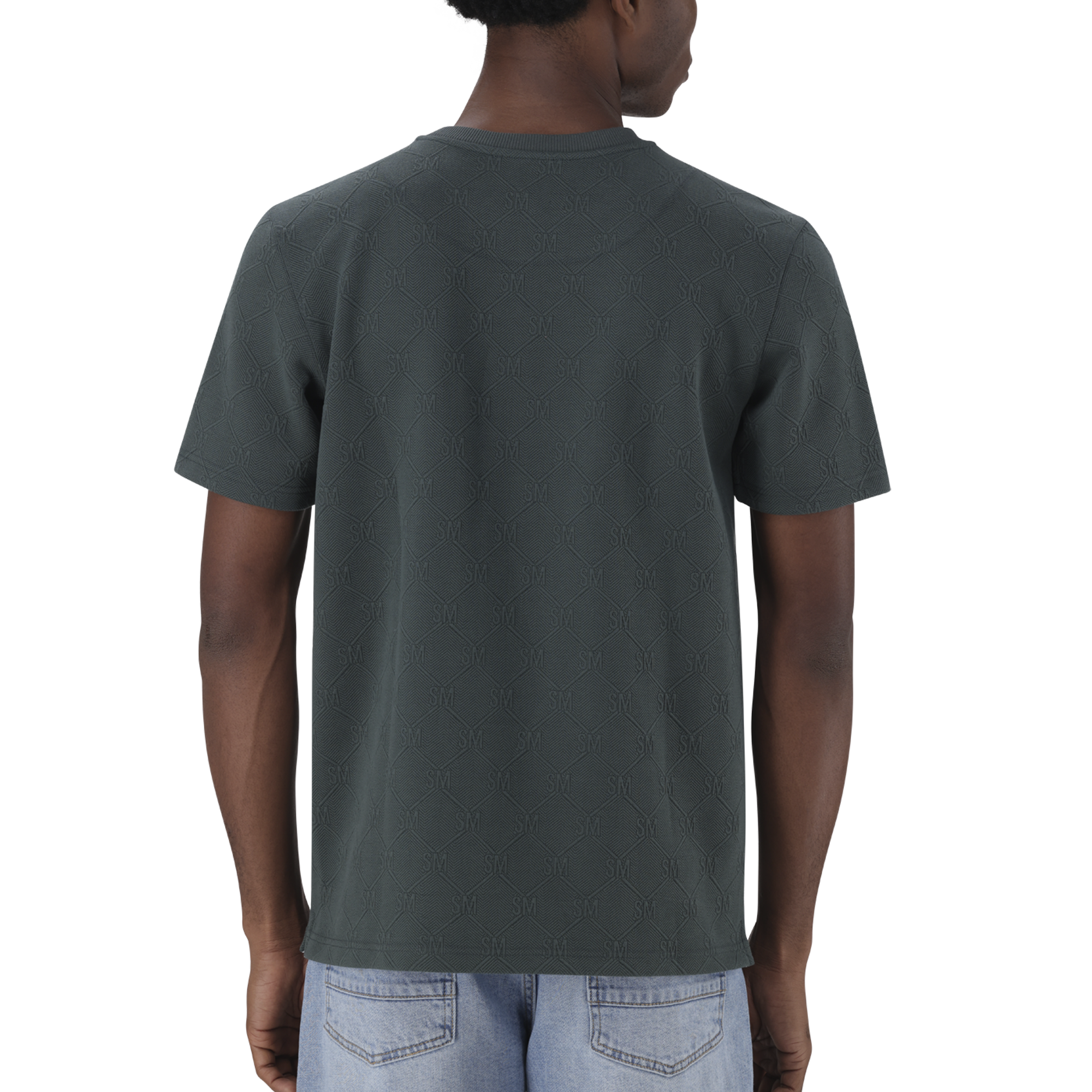 TRISTAN DARK GREEN JACQUARD T-SHIRT