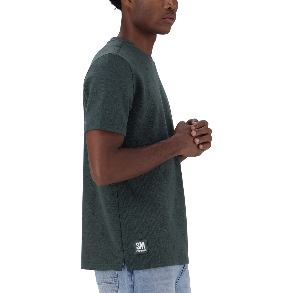 TRISTAN DARK GREEN JACQUARD T-SHIRT