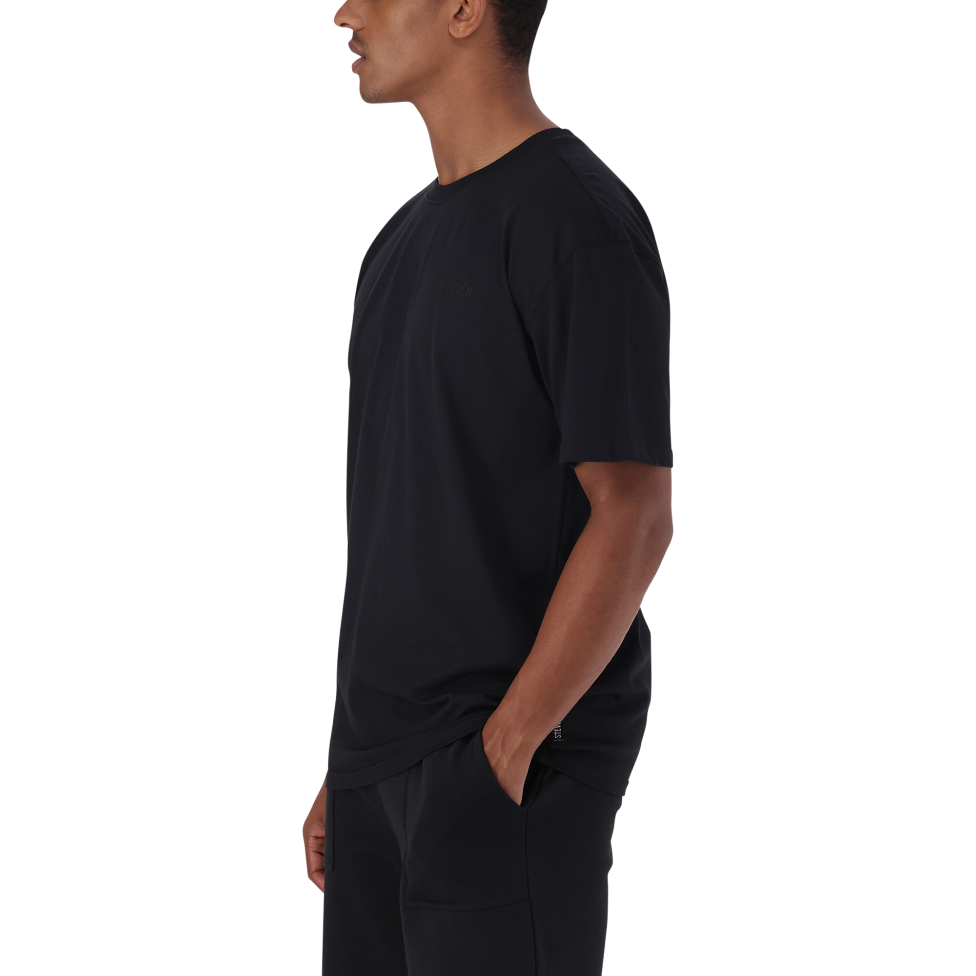 GRAYSON BLACK BOXY LOGO T-SHIRT