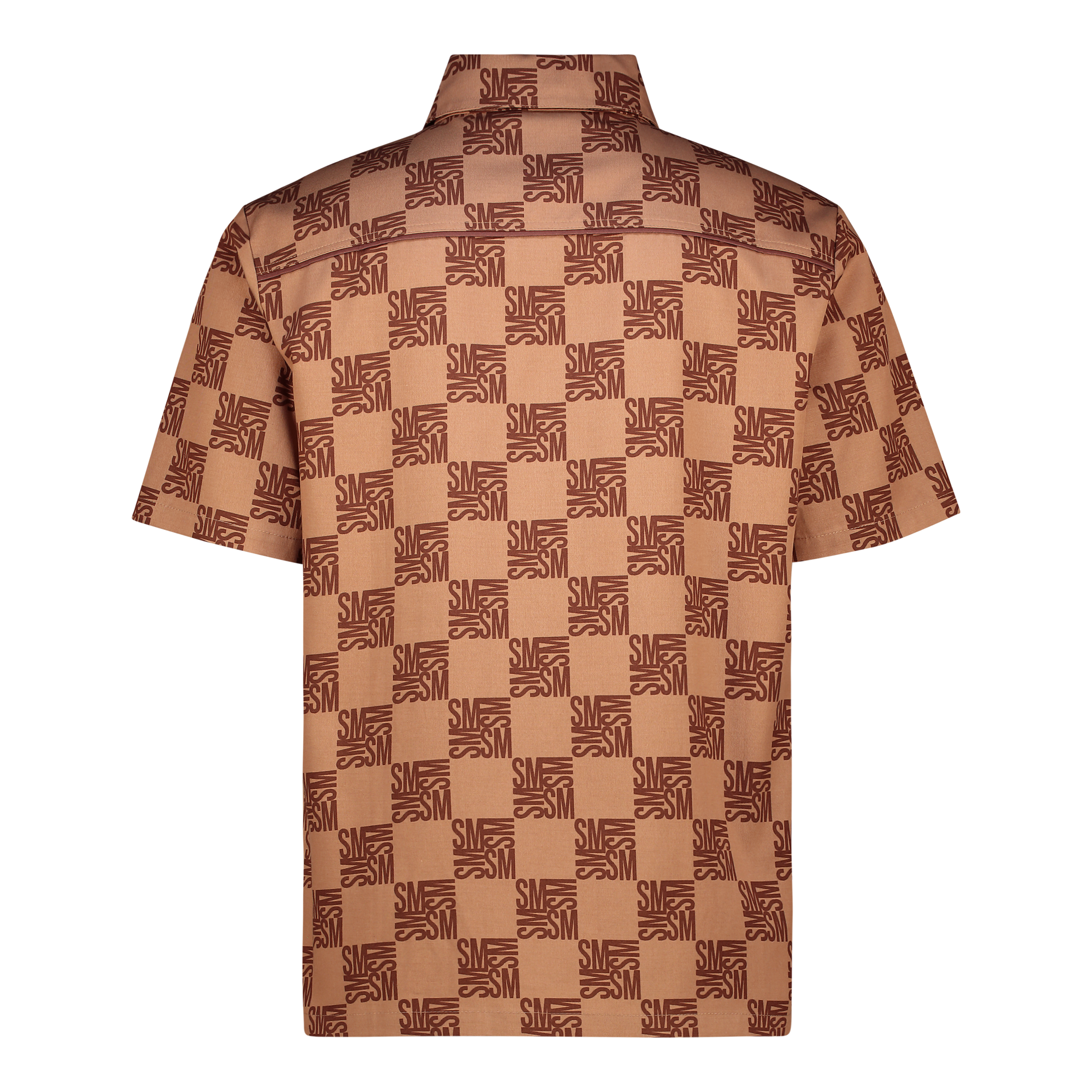 SILAS CAMEL CHECKER BLOCK SHIRT