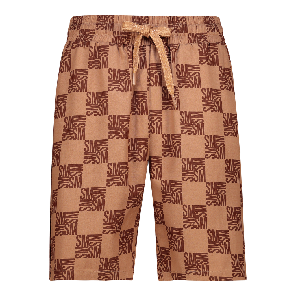 CARSON CAMEL CHECKER BLOCK SHORTS