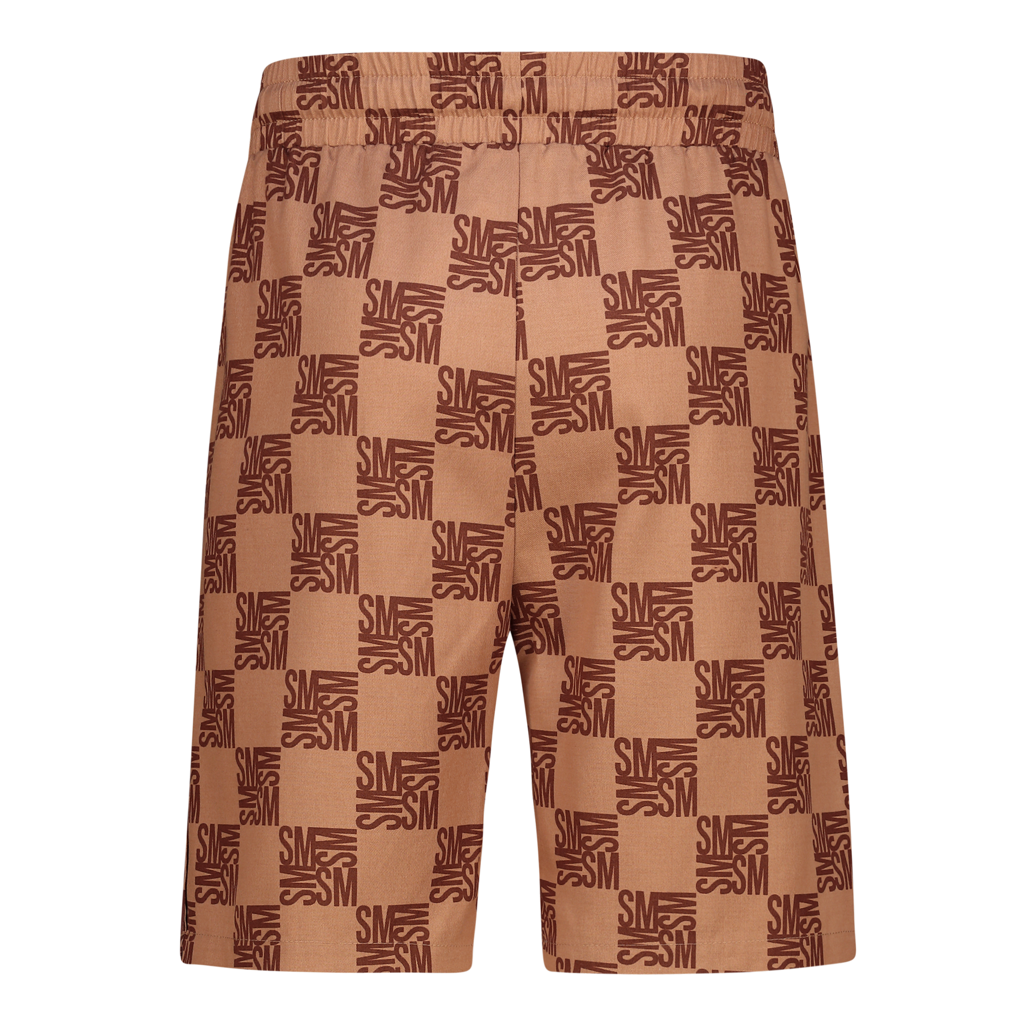 CARSON CAMEL CHECKER BLOCK SHORTS
