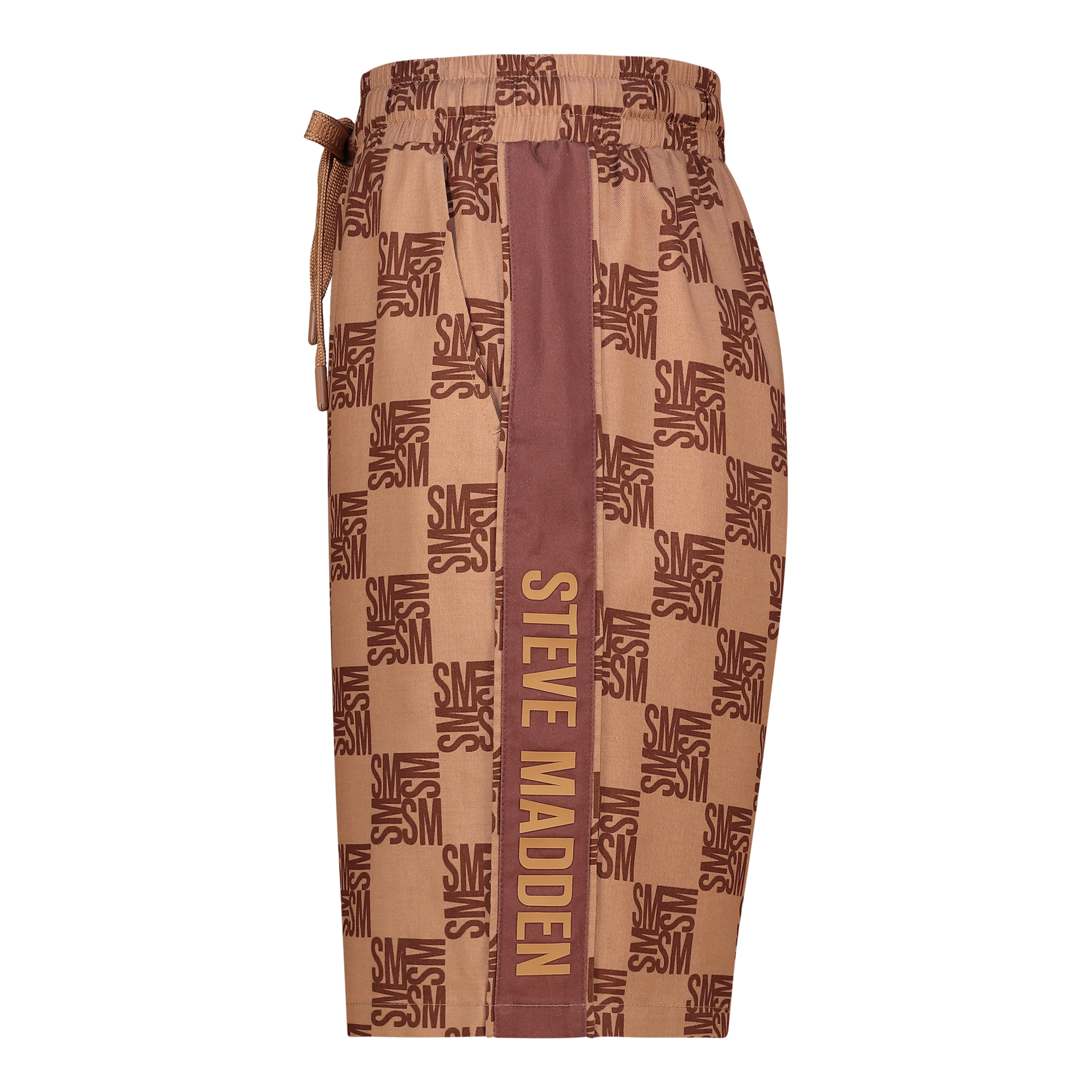 CARSON CAMEL CHECKER BLOCK SHORTS