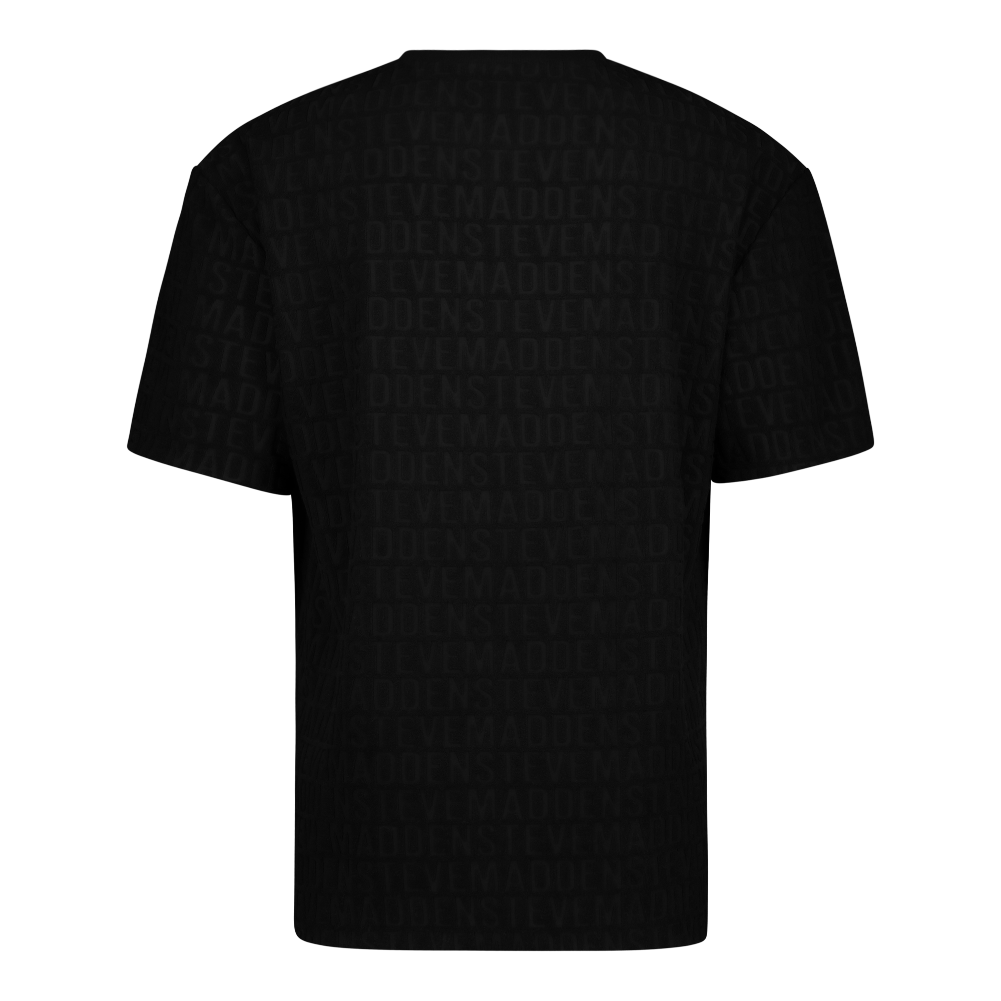 CALEB BLACK EMBOSSED T-SHIRT