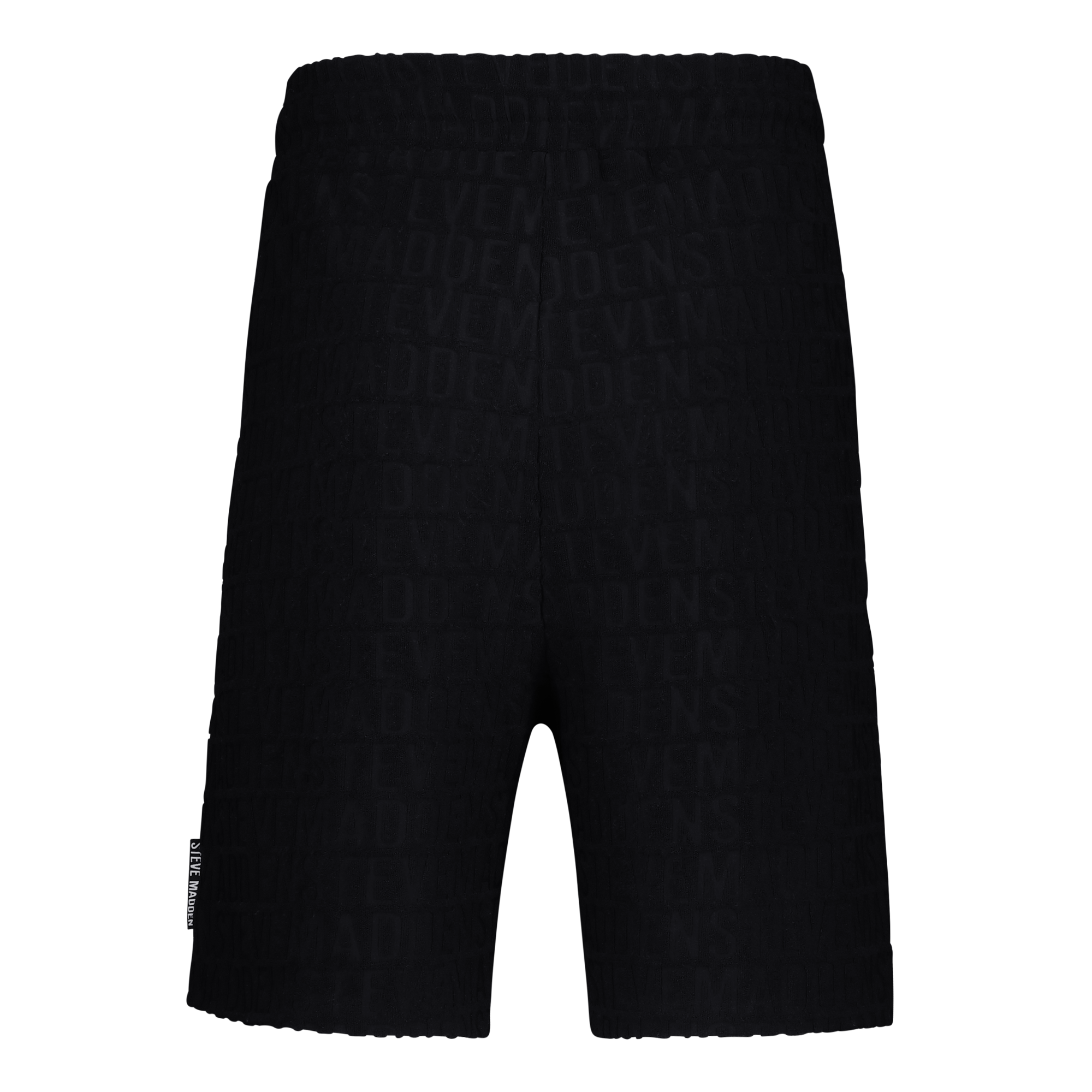 ASHTON BLACK EMBOSSED JOGGER SHORTS