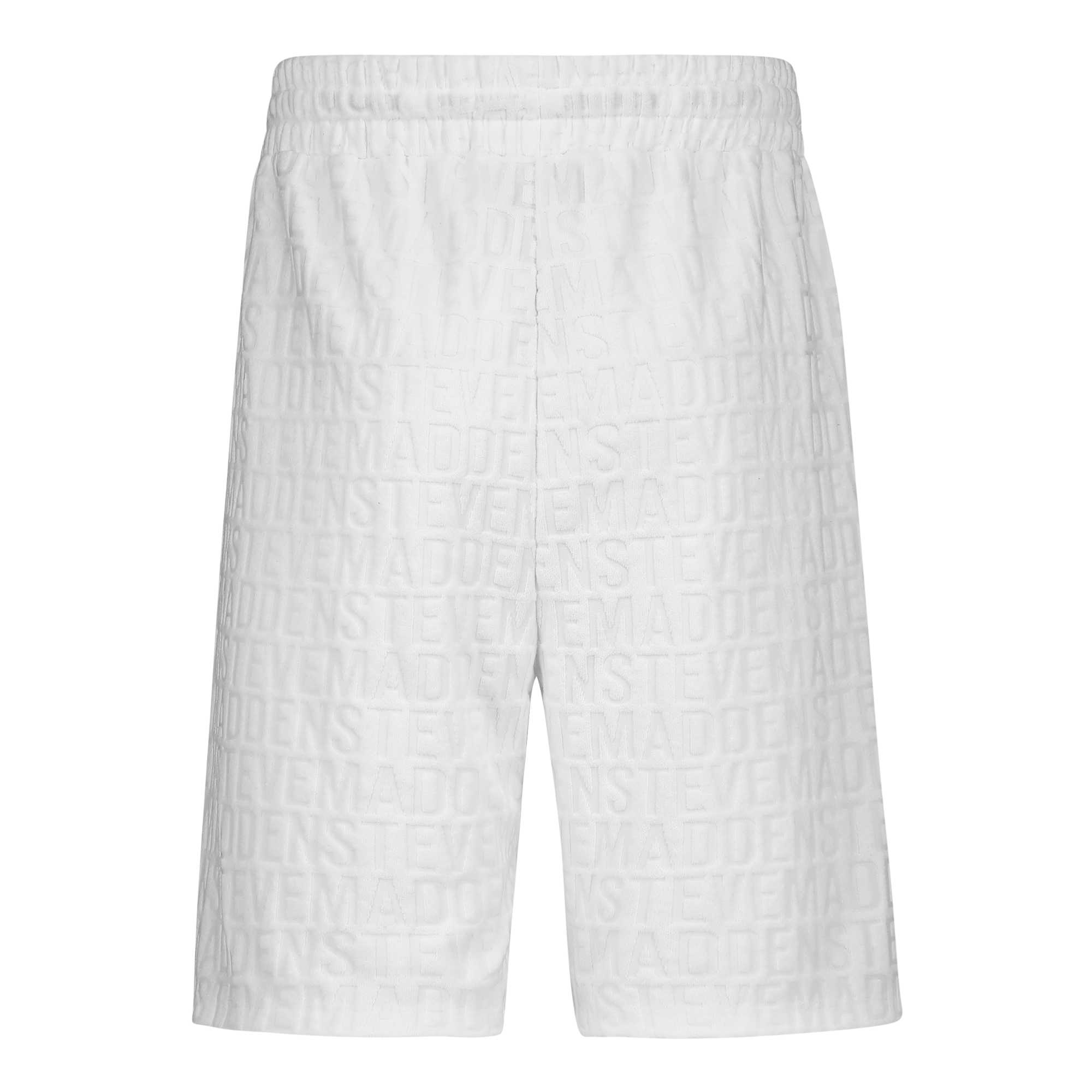 ASHTON OFF WHITE EMBOSSED JOGGER SHORTS
