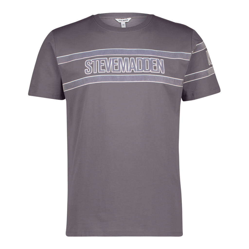 FINN GREY FLOCK CREW NECK T-SHIRT