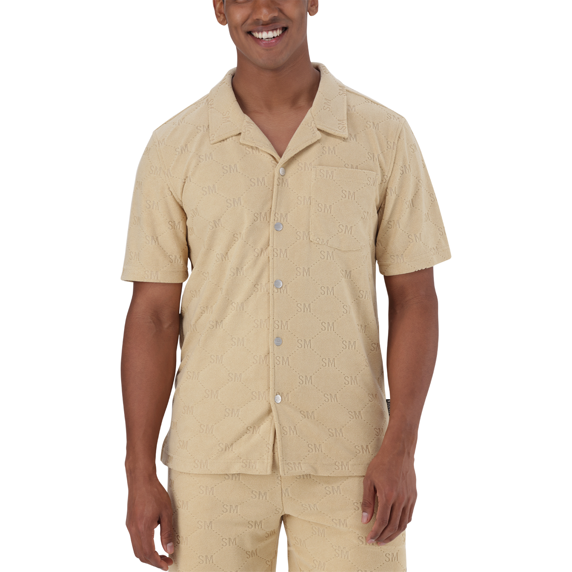 MADDOX DARK STONE EMBOSSED SHIRT