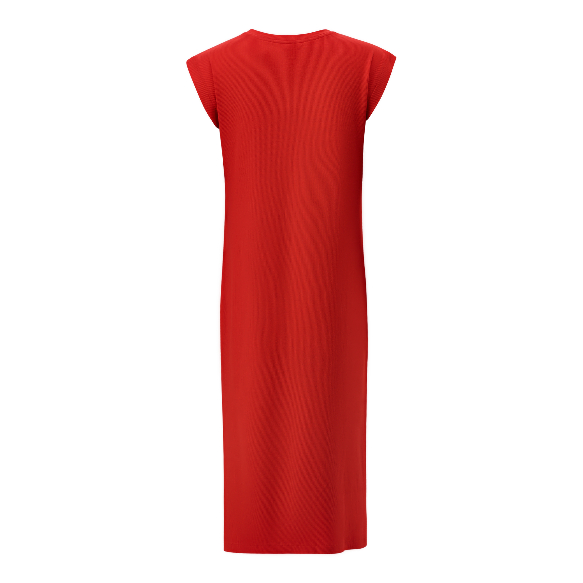 ELLE RED TUNIC MIDI DRESS WITH POPPERS