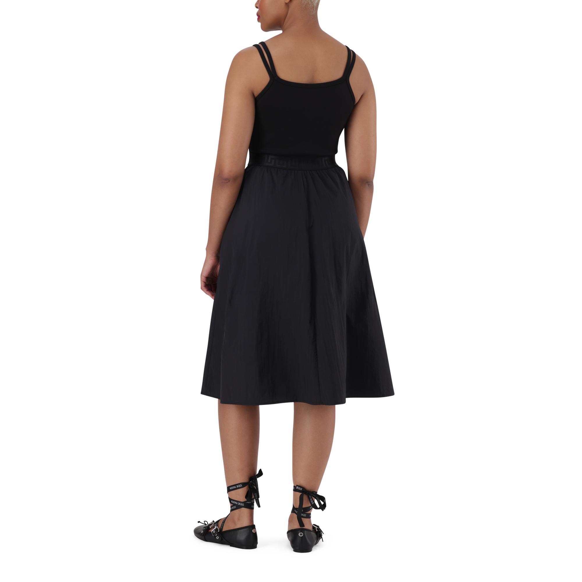 ZORA BLACK BALLERINA MIDI DRESS