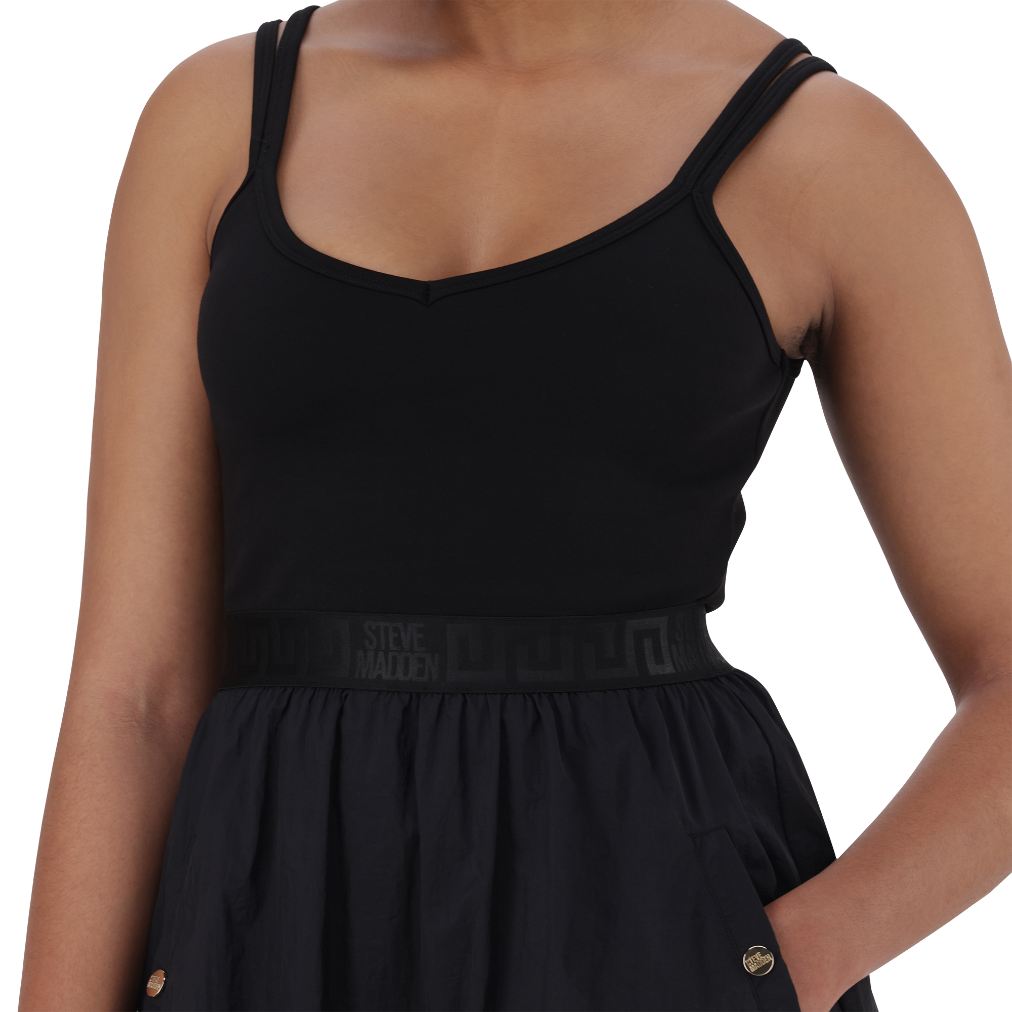 ZORA BLACK BALLERINA MIDI DRESS