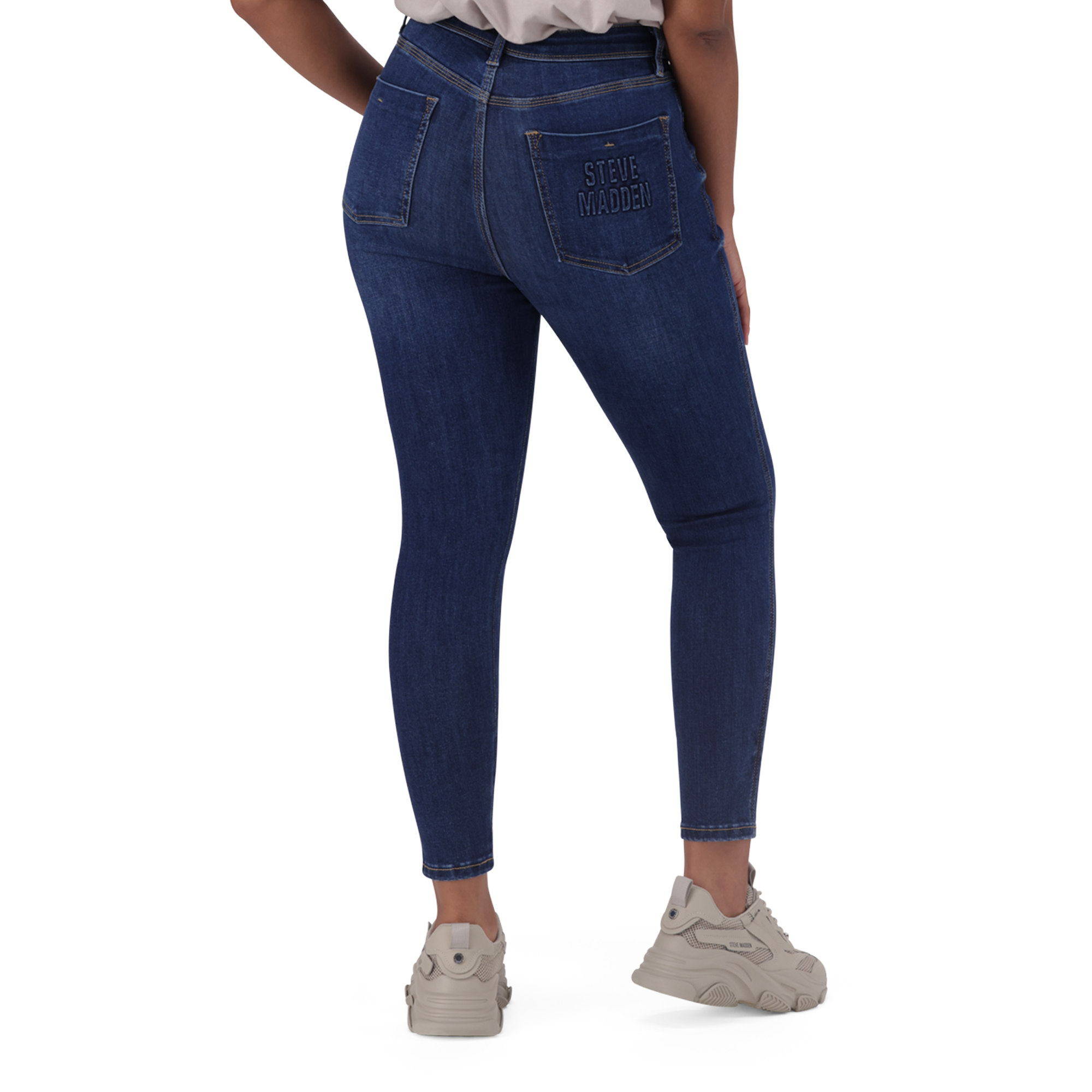 ZOE CONTOUR CURVY DARK WASH SKINNY WITH BUTTON FLY