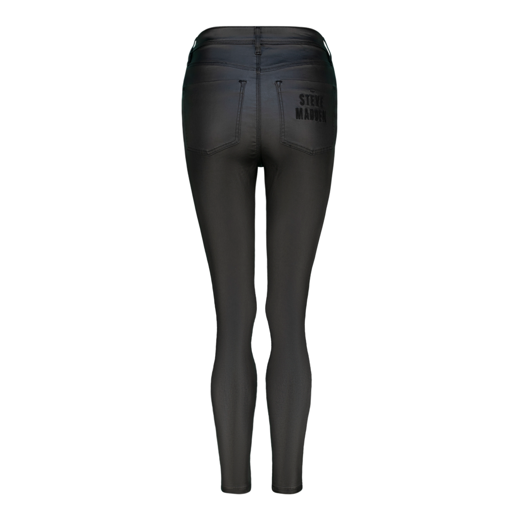ZOE CONTOUR CURVY BLACK WET LOOK SKINNY