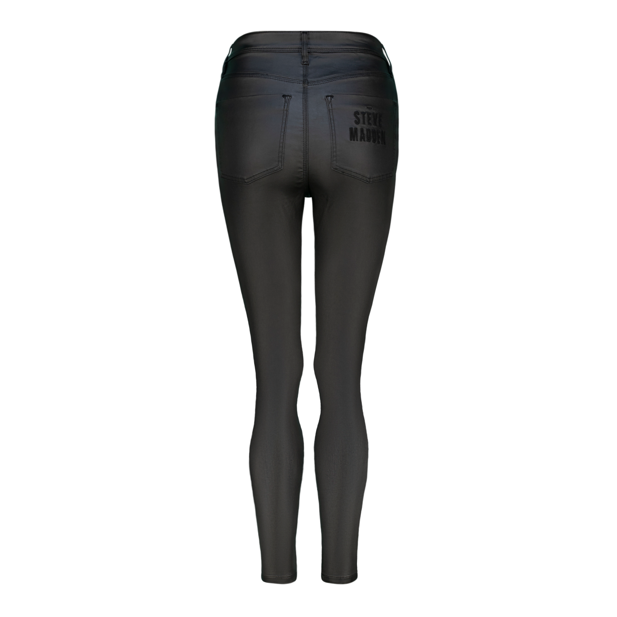 ZOE CONTOUR CURVY BLACK WET LOOK SKINNY