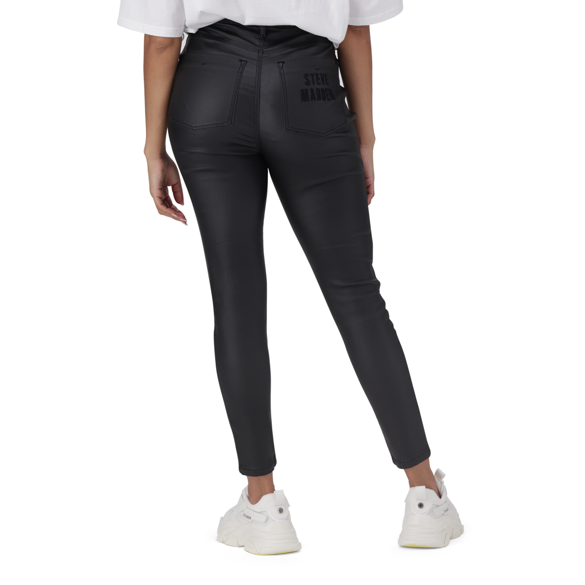 ZOE CONTOUR CURVY BLACK WET LOOK SKINNY