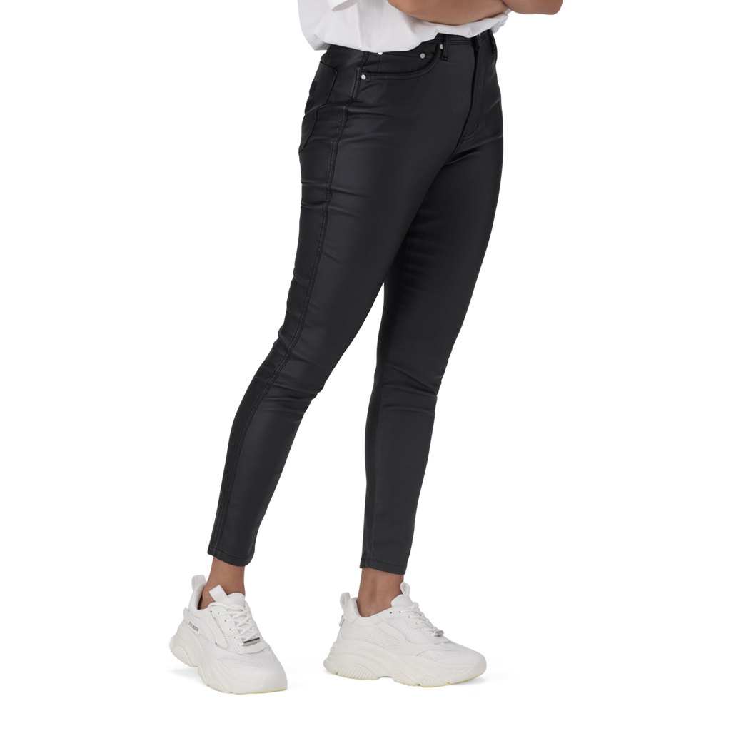 ZOE CONTOUR CURVY BLACK WET LOOK SKINNY