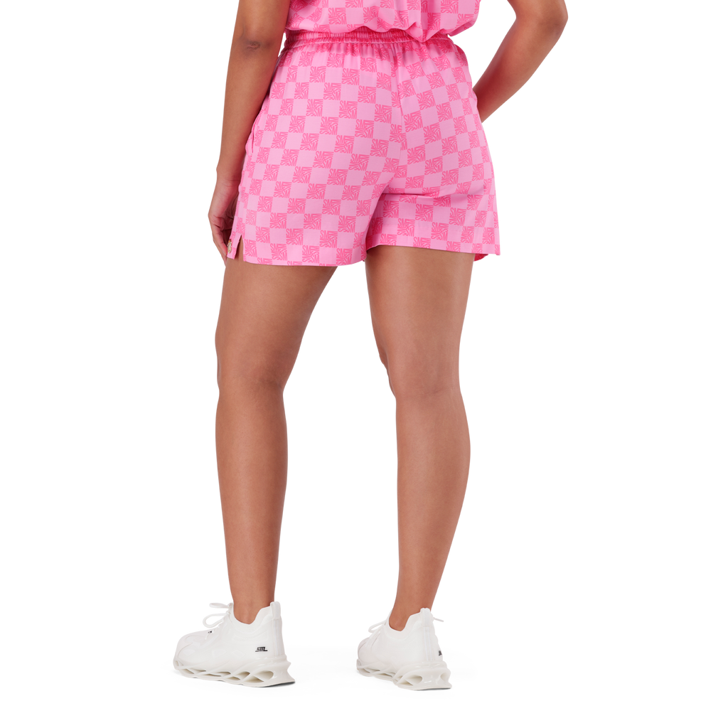 NOVA PINK ALLOVER PRINTED SHORTS