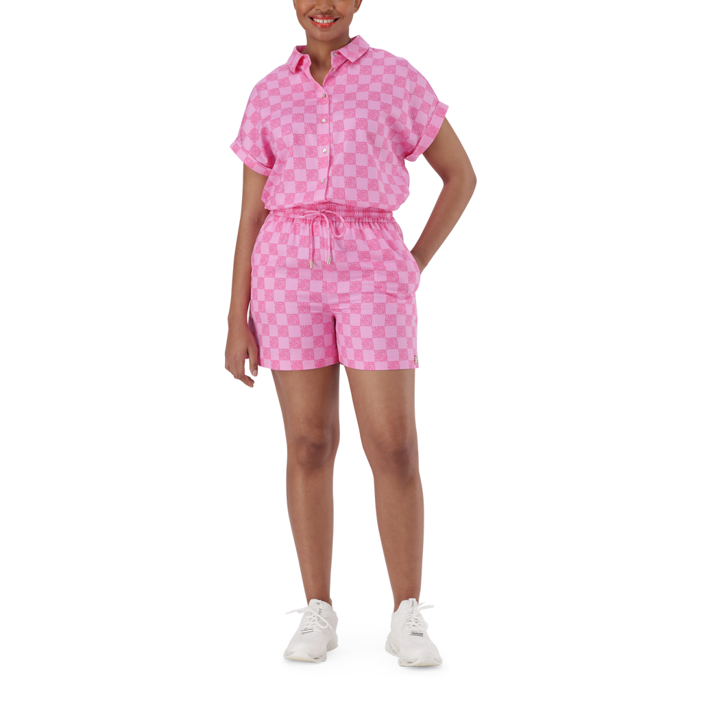 NOVA PINK ALLOVER PRINTED SHORTS