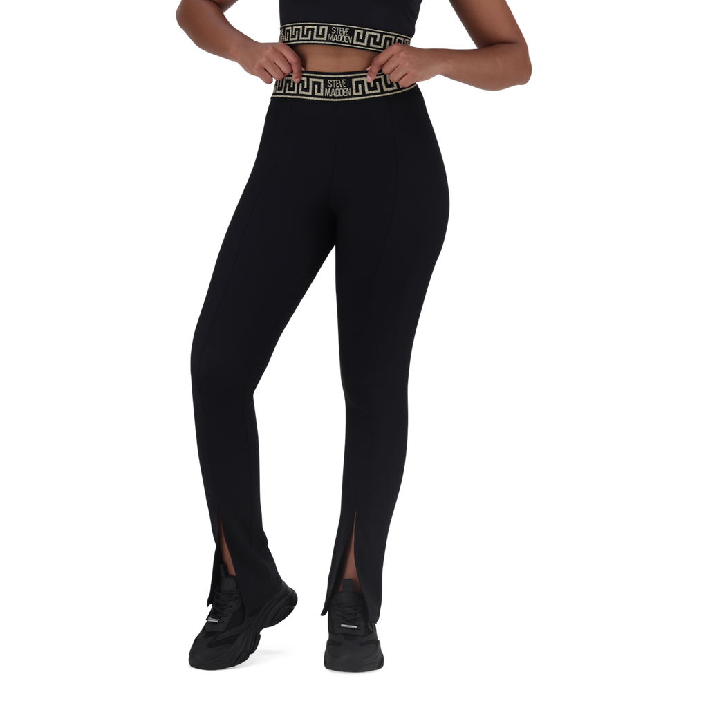 BAILEE BLACK FLARE SPLIT FRONT LEGGING