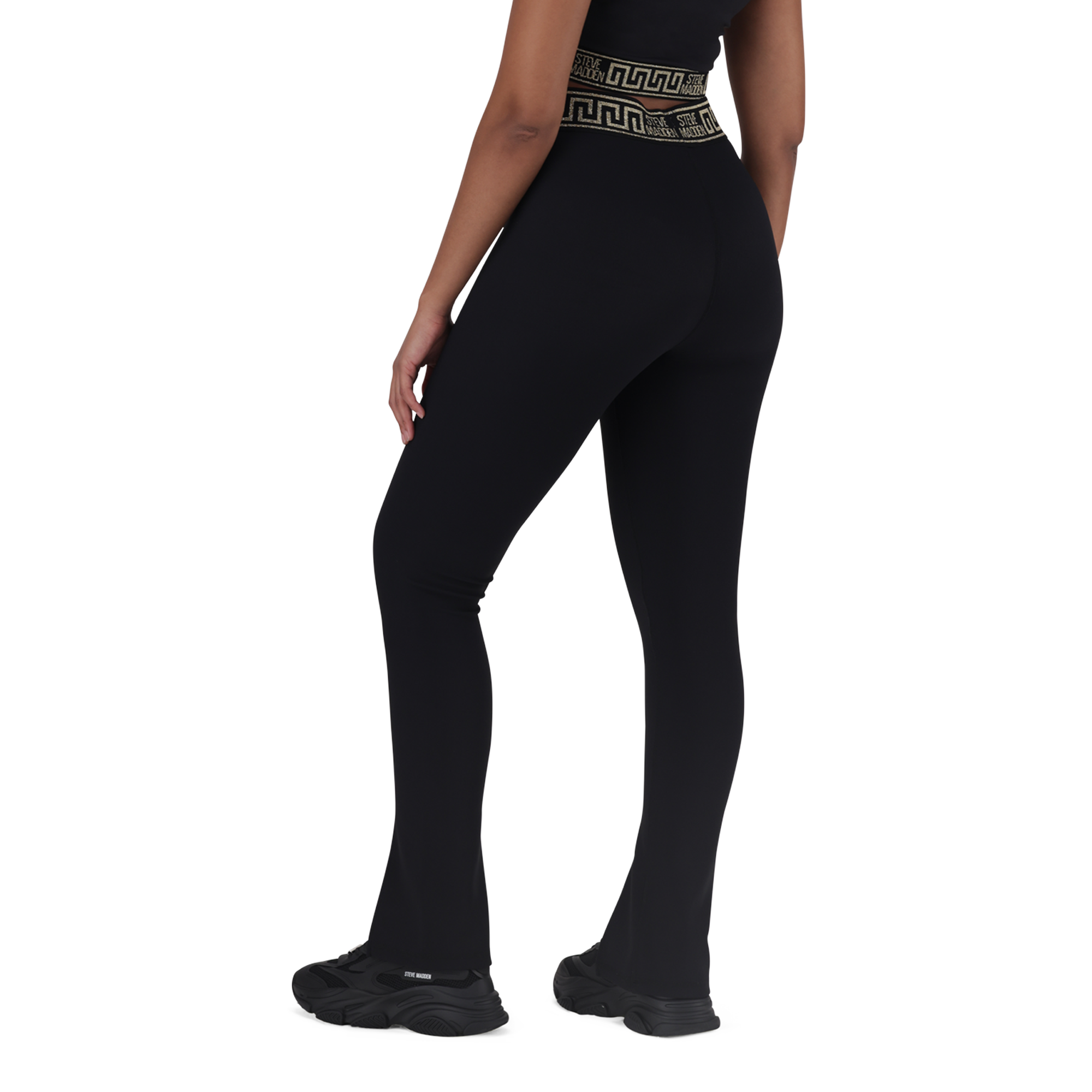BAILEE BLACK FLARE SPLIT FRONT LEGGING