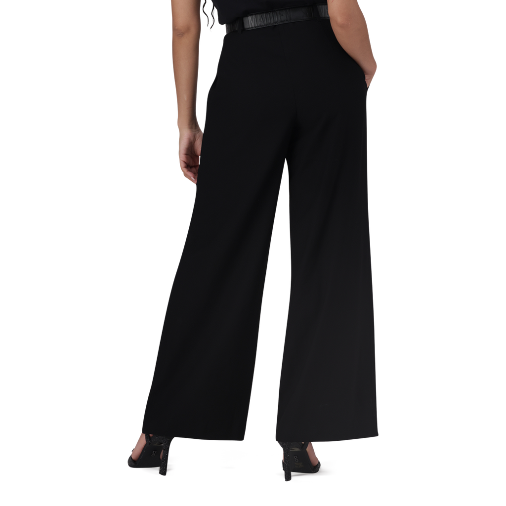 KENNEDY BLACK BELTED WIDE LEG TROUSER