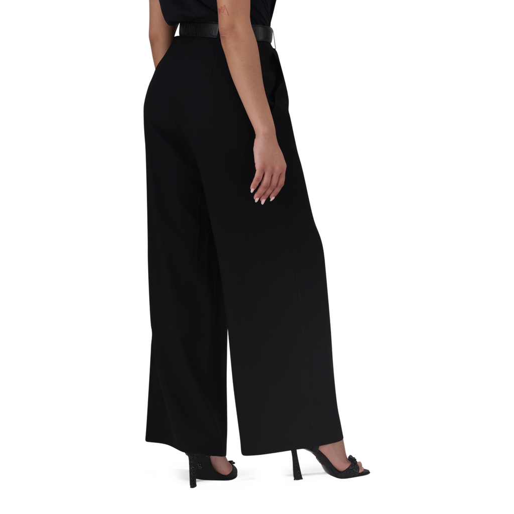 KENNEDY BLACK BELTED WIDE LEG TROUSER