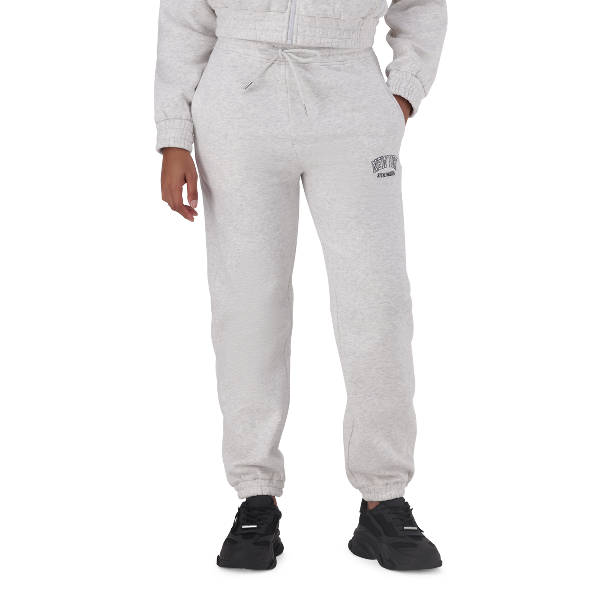 CATHERIN GREY MELANGE FLEECE JOGGER