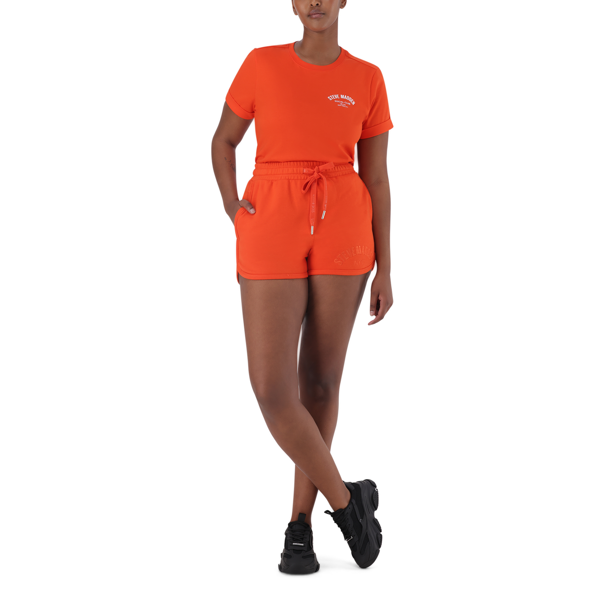 TAMSYN TANGERINE JOGGER SHORTS