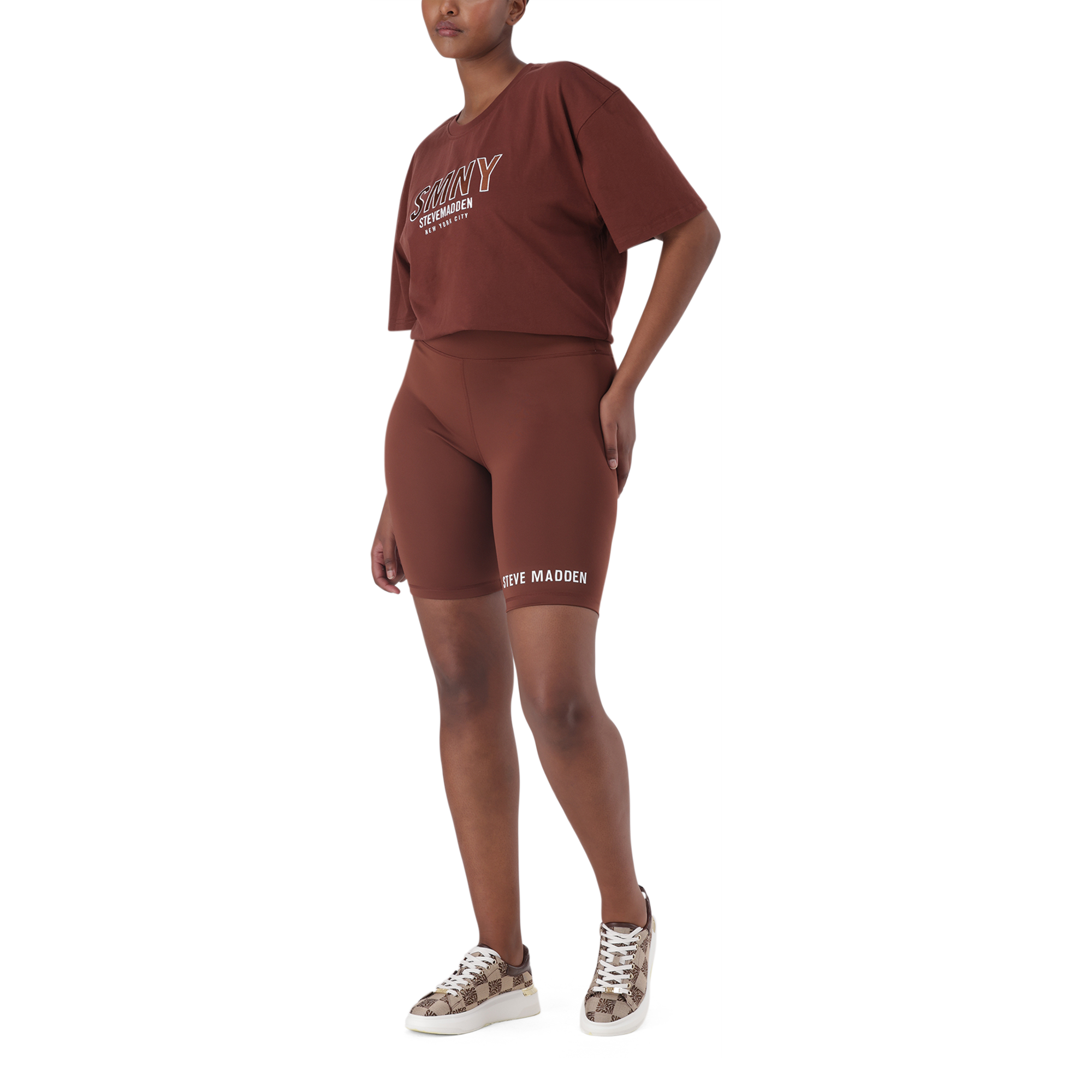 QUINN TOBACCO BIKER SHORTS