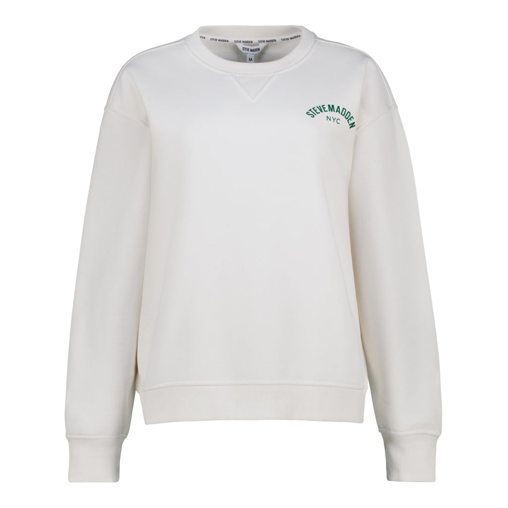 AMELIA CREAM OVERSIZED CREW NECK FLEECE SWEAT