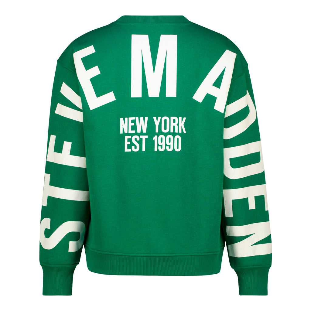 AMELIA EMERALD OVERSIZED CREW NECK FLEECE SWEAT